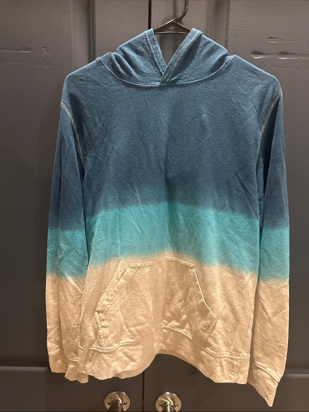 wonder nation Blue Aqua Cream Dip-Dye Hoodie
